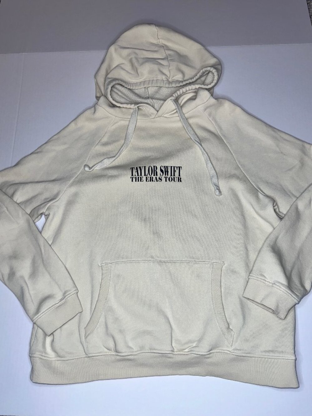 TAYLOR SWIFT The Eras Tour Official Merchandise Cream Hoodie Size Medium M